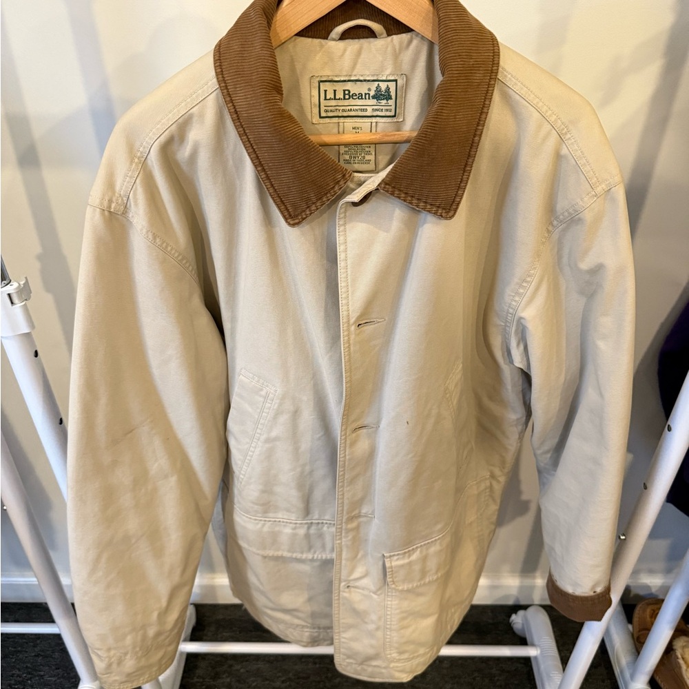 L.L. Bean Chore Coat, Tan/Brown, Men’s Medium